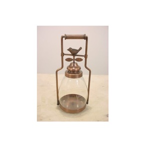 <b>Black</b> Color Iron <b>Lantern</b> with Glass Bird Design Decorative Candle Holder Hanging <b>Lantern</b> For Outdoor Indoor Home Garden Decor - Product Image 5