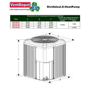 Unité de climatisation split, MXLXN-001, 18000 BTU, 1.5 - Product Image 2