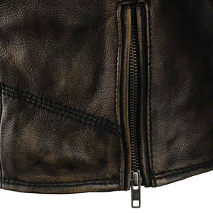 Veste en cuir élégante pour homme avec col montant, logo frontal, tissu PU de haute qualité, design personnalisable, mode urbaine en promotion - Product Image 4