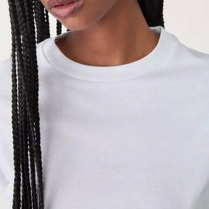 Top corto de algodón de gran tamaño para mujer, camisas personalizadas de manga corta, nuevo diseño, última colección, Camiseta corta de gran tamaño para mujer - Product Image 4