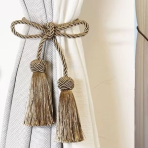 Luxurious Tie Back Curtain Rope with Tassels Available in 10 Colours, Perfect for Home Decoration - Product Image 1