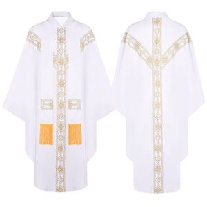 Túnicas de Coro de Alta Calidad al por Mayor para Adultos, Uniformes de Iglesia de Color Sólido, Vestido Largo, Hecho en Fábrica - Product Image 5