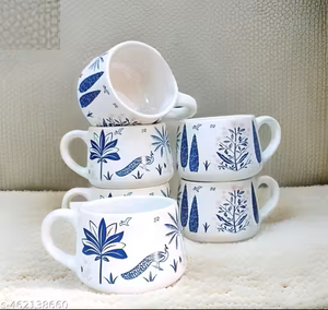 Handcrafted <b>Mug</b> <b>Set</b> Nature-Inspired Rustic Ceramic Drinkware Coffee Cups for Home Decor - Product Image 5