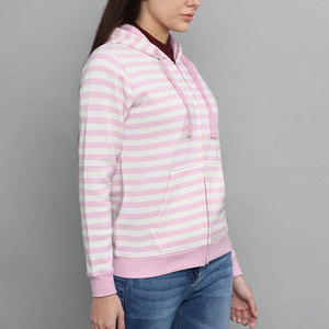 Offre Spéciale mode sweat à capuche pour femmes tissu respirant à manches longues côté dépouillé fermeture éclair cordon Production en vrac OEM - Product Image 6