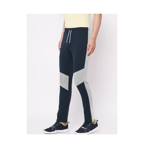 กางเกงผ้าย้อมสีเทาสีน้ำเงินยืดได้แบบคลาสสิกสำหรับผู้ชายกางเกงเอวระดับกลางมีสไตล์ย้อมสีธรรมดา - Product Image 1