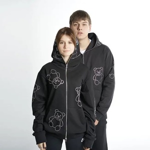 <b>Full</b> <b>Zip</b> <b>Up</b> <b>Hoodie</b> Custom Rhinestone Skull 3D Printing Long Sleeve Casual Plus Size <b>full</b> face <b>zip</b> <b>up</b> hoodies - Product Image 6