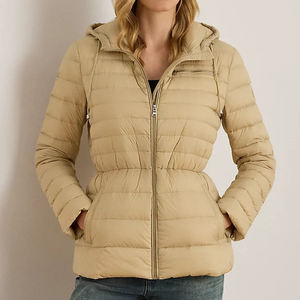 Veste d'hiver en coton épais personnalisée avec fermeture éclair Veste matelassée pour femme Logo imprimé Design bulle Vêtement d'extérieur Veste bulle - Product Image 1