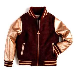 Mono Riders MR-VJ-27 Men's Winter Varsity <b>Jacket</b> <b>with</b> Wool Sleeve <b>Fleece</b> <b>Lining</b> Windproof & Breathable Design - Product Image 6