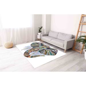 Tapis éléphant : Tapis fin antidérapant à motifs ethniques, tapis doux non tissé - Product Image 4