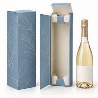 Coffret cadeau pour vin sans alcool avec maintien du col en papier et surface imprimable pour la marque
