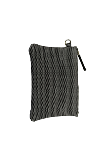 กระเป๋าสตางค์เดินทางกลางแจ้งสีดำมีสไตล์ใหม่มีซิปปักลายกระเป๋าใส่เหรียญโพลีเอสเตอร์รีไซเคิลกันน้ำ - Product Image 4