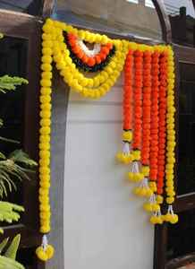 Guirnalda de Flores de Marigold Bandarwal Especial de Ganpati, Decoración para Puerta, Entrada, Templo y Fondo de Boda - Product Image 5