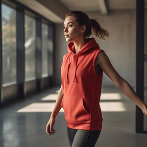 Sleeveless Hoodie Women Yoga Fitness Wear Running Hood <b>Top</b> Girls Gym Workout Sleeveless Pullover Hoodie Ladies - Product Image 2