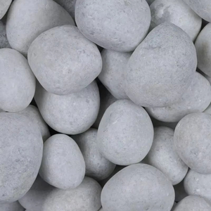 Cristal blanc 1-2 pouces galets de pierre naturelle pierres de marbre de style cheminée pour les histoires de pierre de jardin extérieur-petit - Product Image 5