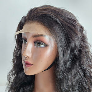 100% Vietnamese Luxury 16 Inch Glueless Closure Wig Customized <b>Color</b> Human Raw Super Double Drawn Natural Products Black Women - Product Image 4