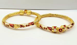 Venta al por mayor de alta calidad con estilo 24K chapado en oro rojo Pulseras Brazaletes de moda - Product Image 3