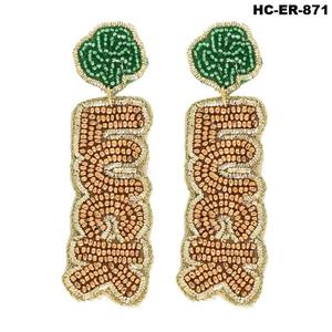 Boucles d'oreilles en perles de rocaille modernes et élégantes pour femmes et filles offrant un look sophistiqué pour les fêtes, les réceptions et les rassemblements - Product Image 2