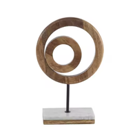 Sculpture décorative en métal sur socle pour salon, chambre à coucher et décoration intérieure Accents métalliques de qualité standard