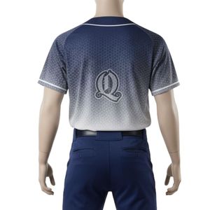 Conjunto de uniforme de béisbol degradado azul marino personalizado Jersey y pantalones de equipo de poliéster transpirables sublimado - Product Image 5
