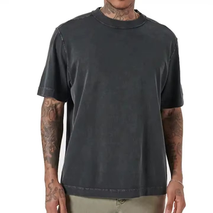 T-shirt en coton vierge pour hommes, basique, uni, tissu doux et respirant, fournisseur de logos personnalisés en gros - Product Image 1