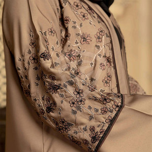 Ropa islámica personalizada Abaya mujeres vestido musulmán Abaya mujeres ropa informal Color sólido mujeres Abaya - Product Image 3