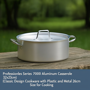 Casseruola Alluminio (32x23cm) PROFESSIONALE SERIE 7000 Silver naturale 7032 32 - Product Image 3