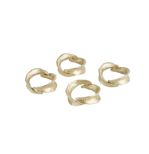 New Arrival Brass Napkin Rings <b>Black</b> Coating Napkin Holder for Hotel Dining <b>Table</b> <b>Cloth</b> Custom Design Holiday Napkin Rings - Product Image 2