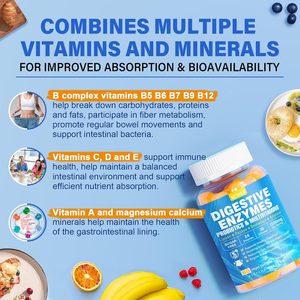 <span class=keywords><strong>Vigo</strong></span>-Enzimas digestivas con gomitas probióticas, multivitaminas, calcio, magnesio - Product Image 6