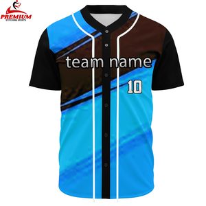 เสื้อเบสบอลแบบกำหนดเอง ระบายอากาศได้ดี ไซส์ใหญ่ พิมพ์ลายแบบซับลิเมชั่น ป้องกันแบคทีเรีย คอวี สำหรับทุกเพศ ใส่ชื่อทีมและหมายเลขได้ - Product Image 3