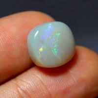 8.00 Carat Naturel Australien Bleu Opale de Feu Ovale Coupe Poli Cabochon Pierre Précieuse en Vrac pour la Fabrication de Bijoux 13X12X7MM