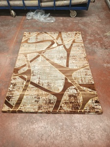 Alfombra Turca Adiva con Patrón Abstracto, Rectangular, de Poliéster, Hecha a Máquina, Moderna, Resistente a las Manchas, de Pelo Alto y Grosor Medio - Product Image 3