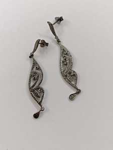 Pave Zircon Papillon Boucles D'oreilles En Laiton Argent Bijoux Faits À La Main Cadeau D'anniversaire Cadeau D'anniversaire De Mariage Pour Elle - Product Image 6