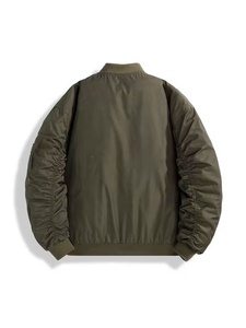 Chaqueta Varsity de Satén Unisex OEM al por Mayor, Chaquetas de Béisbol de Satén de Color Sólido con Estilo Casual Personalizado y Corte Regular - Product Image 2