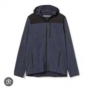 เสื้อแจ็คเก็ตมีฮู้ดผ้าฟลีซถักสำหรับผู้ชายมีปกตั้งและซิปปิดย้อมสีล้วนมีบริการ OEM - Product Image 1