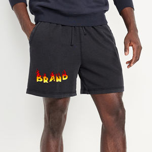 Nouveau arrivé 2025 short personnalisé pour hommes couleur unie avec poches latérales courte longueur logo imprimé personnalisé short pour hommes à séchage rapide - Product Image 1