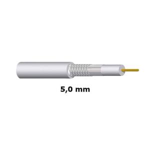 75 Ohm classe B CCS cavo coassiale Ø 5 mm per TV e Satellite 50 m cavi di comunicazione matassa prodotto - Product Image 2