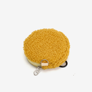 Lambswool <b>Mini</b> Coin <b>Pouch</b> Unisex Fashion Portable Coin Purse with Zipper Closure, Custom Color and Logo, 40g Storage <b>Pouch</b> - Product Image 2