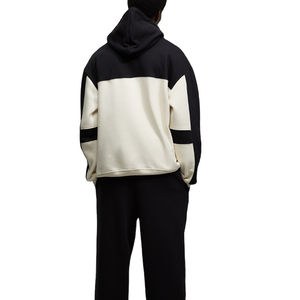 2025 suéter de punto gráfico grueso de felpa informal para hombre con capucha XS cálido ajuste holgado parche blanco negro moda Invierno Polar - Product Image 6