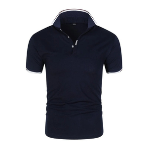 Polos transpirables de gofres sólidos de negocios para hombre, Top informal holgado a la moda, solapa larga con botones, manga larga fina de verano - Product Image 2
