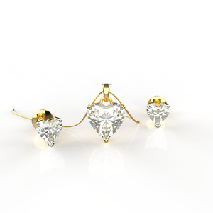 Avarta 2 Carat Solitaire Heart Shape Pendant Set Fine Jewelry avec Sterling Silver Elegant and Timeless - Product Image 1