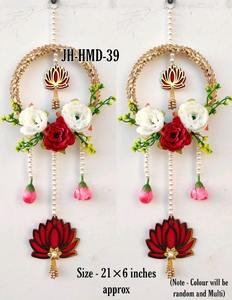 Lotus Wood <b>Wall</b> Hanging Decor Indian <b>Art</b> Style Indoor Outdoor Home Decor Pooja Backdrop Hanging - Product Image 3