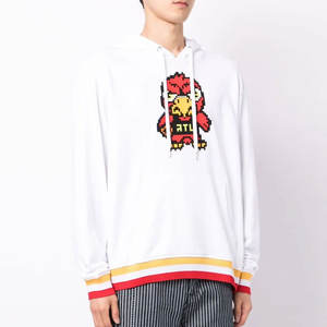 "Basics Cotton Blend Pixel Art Hoodie, unisex ATL Graphic Pullover con diseño retro de dibujos animados de 8 bits" - Product Image 3