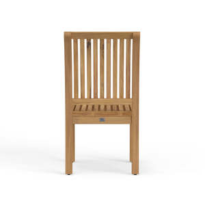 Chaise de salle à manger d'extérieur en teck avec finition naturelle, fabricant de meubles d'extérieur sur mesure OEM ODM pour hôtel, complexe hôtelier et patio - Product Image 3