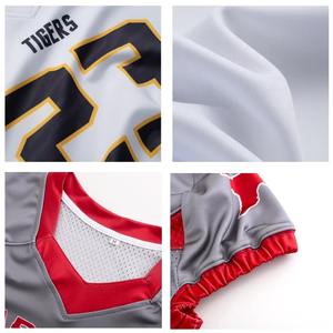 Uniforme de fútbol americano personalizado para adultos y jóvenes, camiseta de fútbol transpirable con cuello en V, camisetas de fútbol atléticas de malla, uniforme deportivo - Product Image 5