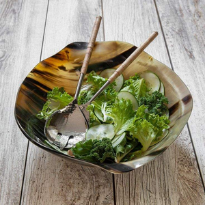 Bol en corne de buffle de haute qualité, ustensiles de cuisine, bols en corne de bœuf polis avec des matériaux naturels, tailles uniques grandes et petites, par tradebit - Product Image 5