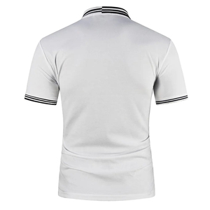 Camiseta de manga corta informal transpirable con logotipo personalizado impreso para hombre de algodón 100% de alta calidad - Product Image 3