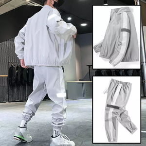 Ensemble pull à capuche unisexe à logo personnalisé Survêtement en polyester 100% coton Sweat à capuche de jogging d'hiver coupe-vent pour hommes - Product Image 2