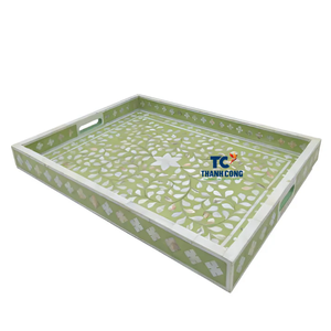 Venta al por mayor BANDEJA DE MADRE DE PERLA Bandeja hecha a mano de Vietnam para regalo de Ramadán Decoración de hotel y propósito de exportación - Product Image 1