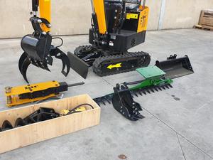 Livraison gratuite HT12 Mini-excavatrice compacte diesel de 1,1 tonne |   12 HP Diesel |   Profondeur de creusement de 1,65 m |   Bac de 0,025 m³ avec accessoires - Product Image 2