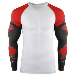 Ropa deportiva para hombre, protector de sarpullido para gimnasio, mangas completas, transpirable, de secado rápido, logotipo personalizado, Material de licra, precio al por mayor informal - Product Image 5
